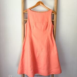 Sinclaire Peach Fit & Flare Sleeveless Dress Pockets Women’s Size 6